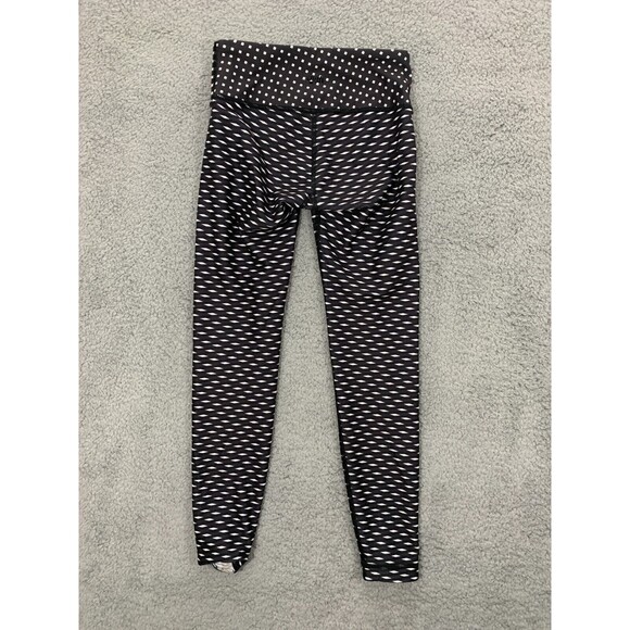 WITH Wear It To Heart Reversible Athletic Leggings Daisy Flowers Floral Black - Picture 5 of 10